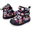 JAN & JUL Water-Resistant Insulated Winter Booties for Toddlers and Kids(Toasty-dry: Winter Flowers)