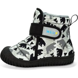 JAN & JUL Water-Resistant Insulated Winter Booties for Toddlers and Kids(Toasty-dry: Bear)