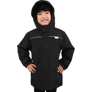 JAN & JUL Waterproof Ski Jacket, Insulated Snow Coat for Toddlers(Black)