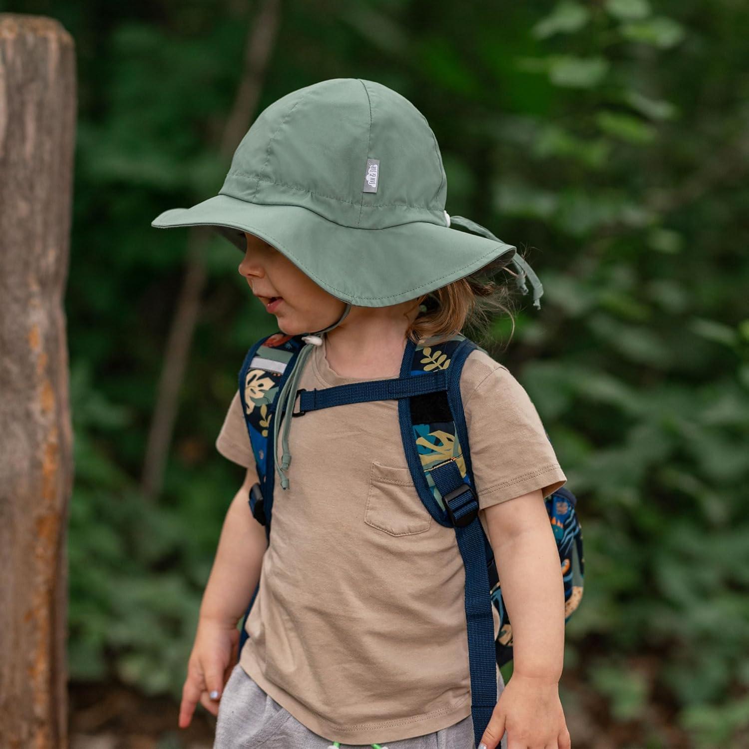 image:imageJAN amp JUL Adjustable Cotton Floppy Sun Hat with 50 UPF Protection for BoysJuniper Green