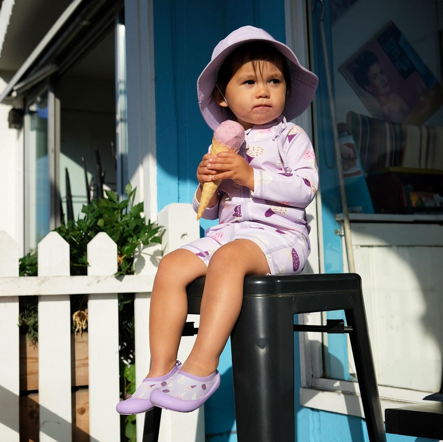 image:imageJAN amp JUL QuickDry Water Shoes for Baby amp Toddler with Flexible SolesLavender Ice Cream
