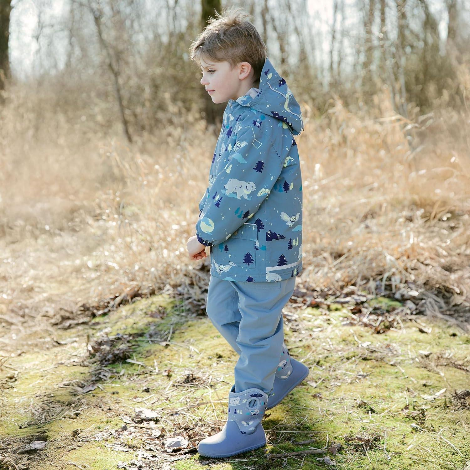 image:imageJAN amp JUL Waterproof Fleece Lined Snow and Rain Pants for Toddlers and KidsCozydry Dusty Blue