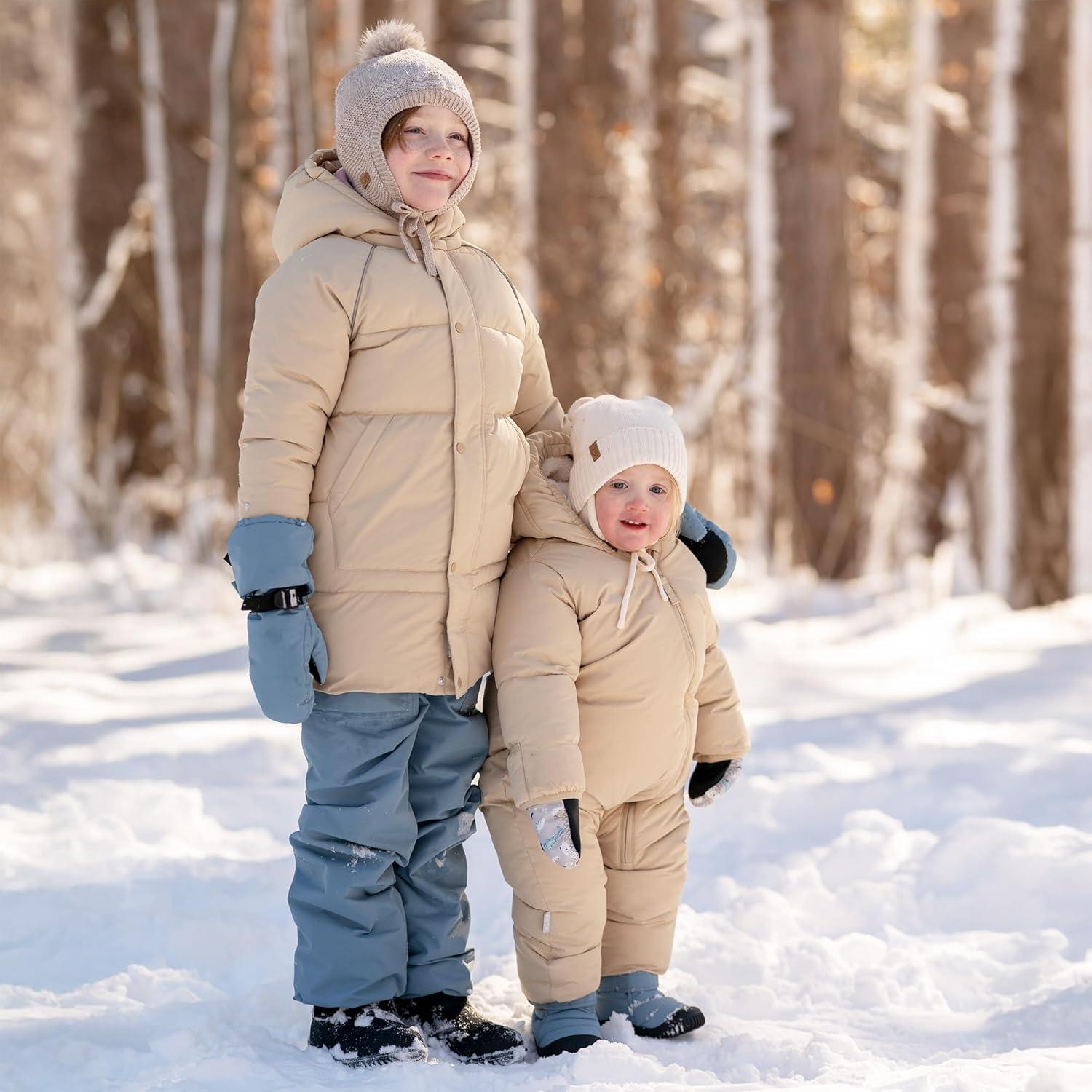 image:imageJAN amp JUL Waterproof Fleece Lined Snow and Rain Pants for Toddlers and KidsCozydry Dusty Blue