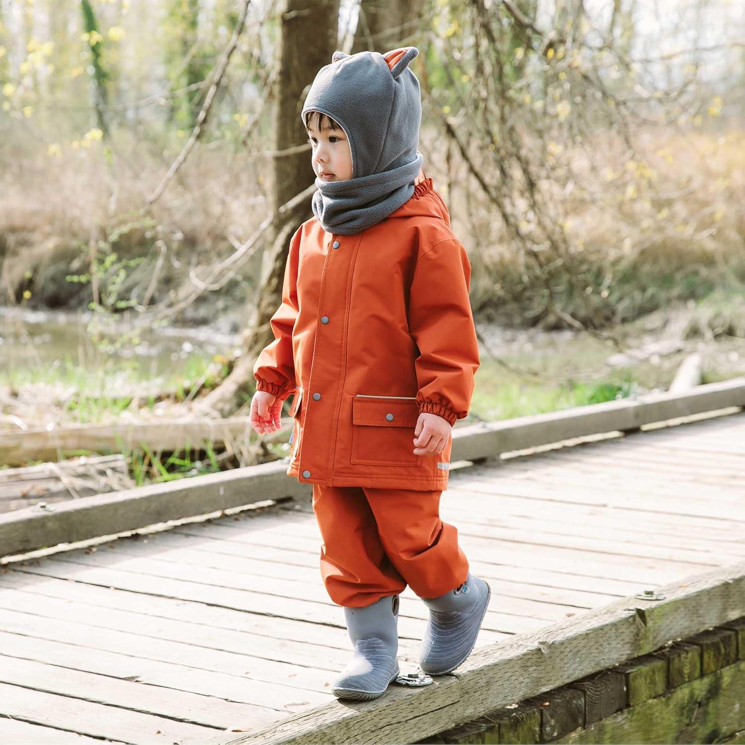 image:imageJAN amp JUL Waterproof Fleece Lined Snow and Rain Pants for Toddlers and KidsCozydry Terracotta