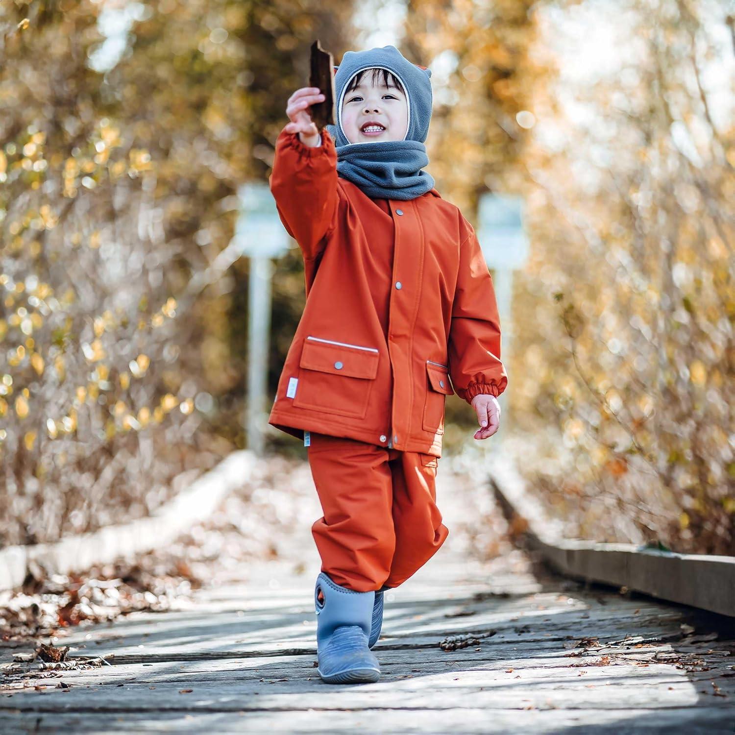 image:imageJAN amp JUL Waterproof Fleece Lined Snow and Rain Pants for Toddlers and KidsCozydry Terracotta