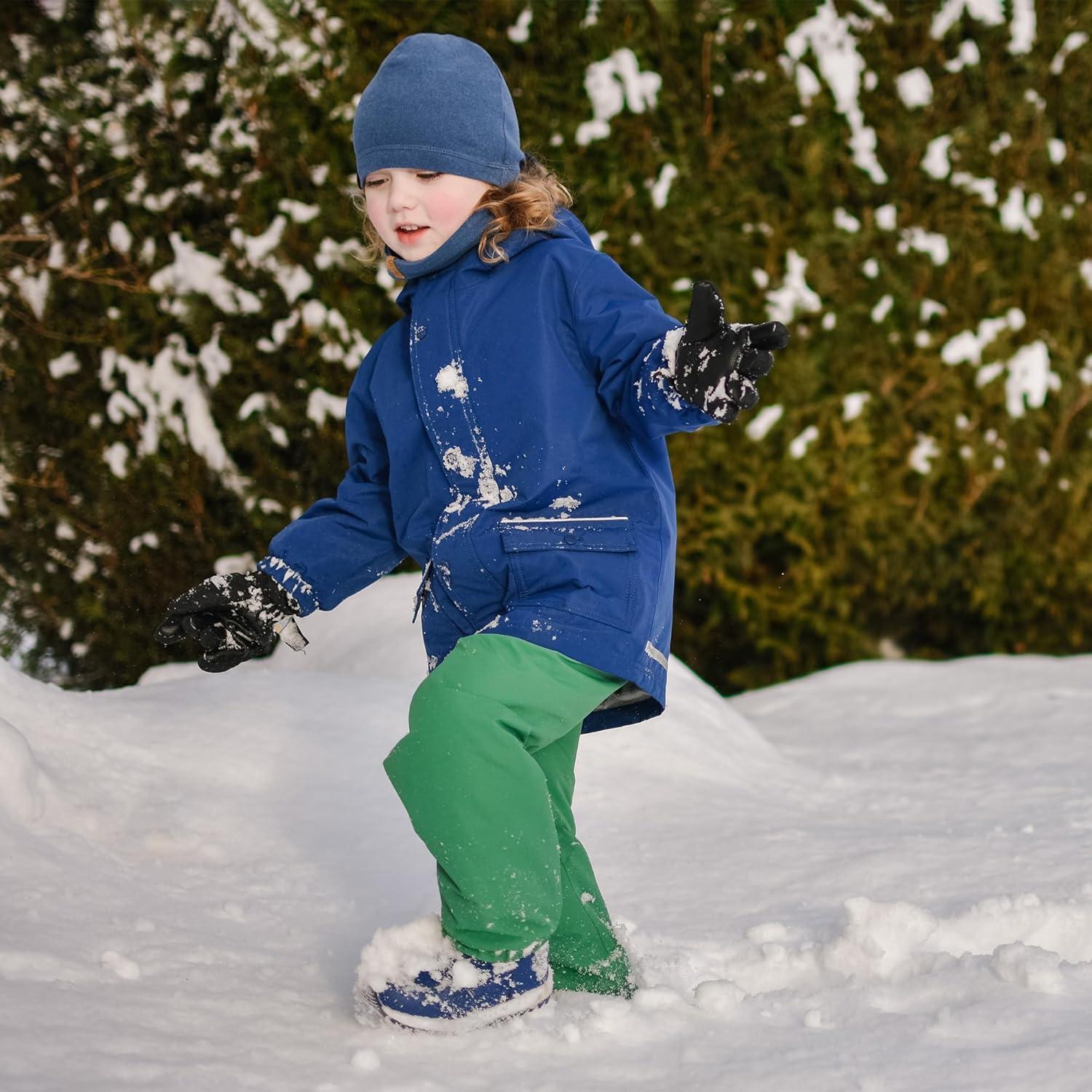 image:imageJAN amp JUL Waterproof Fleece Lined Snow and Rain Pants for Toddlers and KidsFleecelined Fern Green