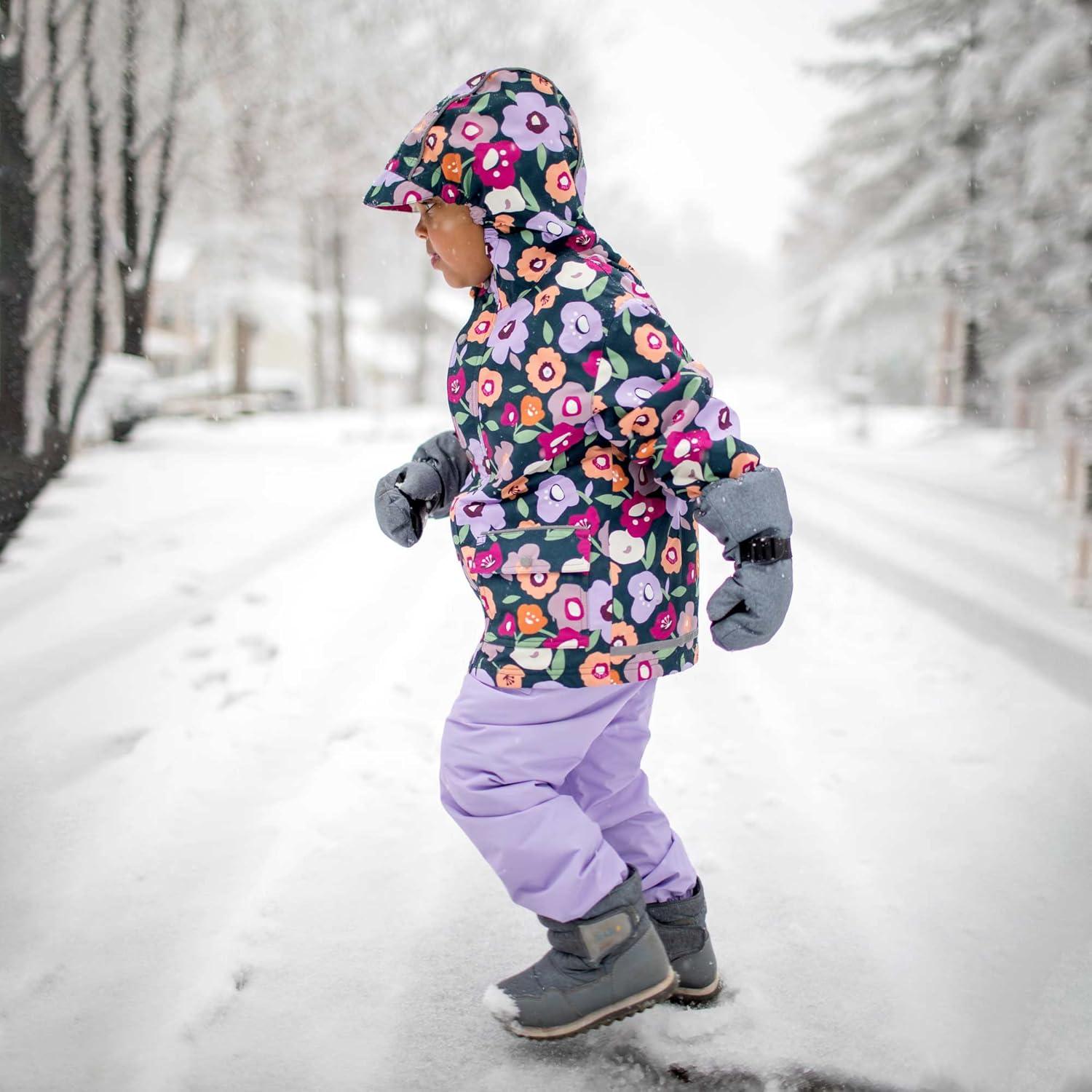 image:imageJAN amp JUL Waterproof Fleece Lined Snow and Rain Pants for Toddlers and KidsFleecelined Lavender