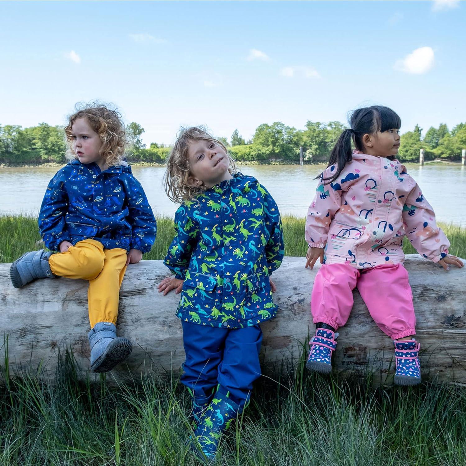 image:imageJAN amp JUL Waterproof Fleece Lined Snow and Rain Pants for Toddlers and KidsFleecelined Nebula Blue