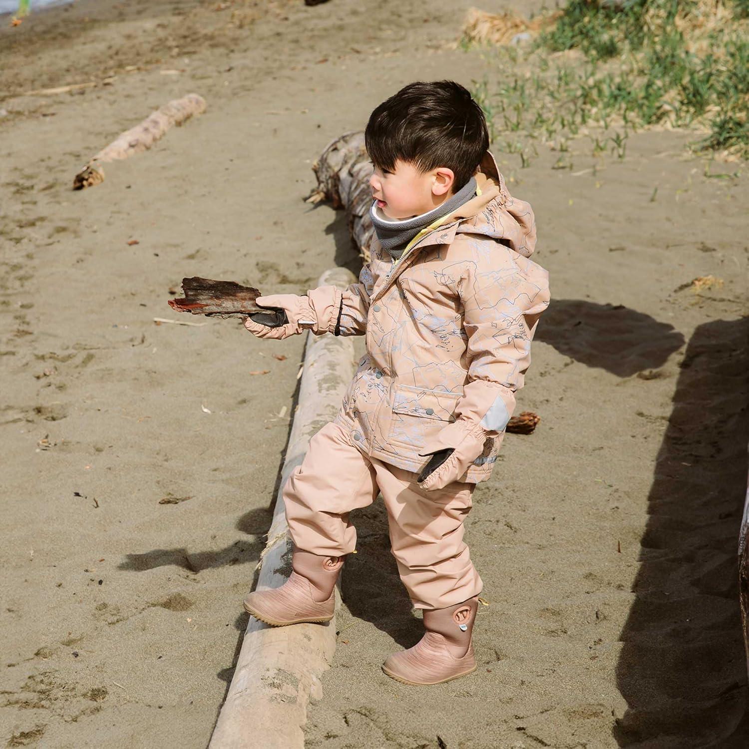 image:imageJAN amp JUL Waterproof Rain Pants for Toddlers and KidsPuddledry Soft Brown
