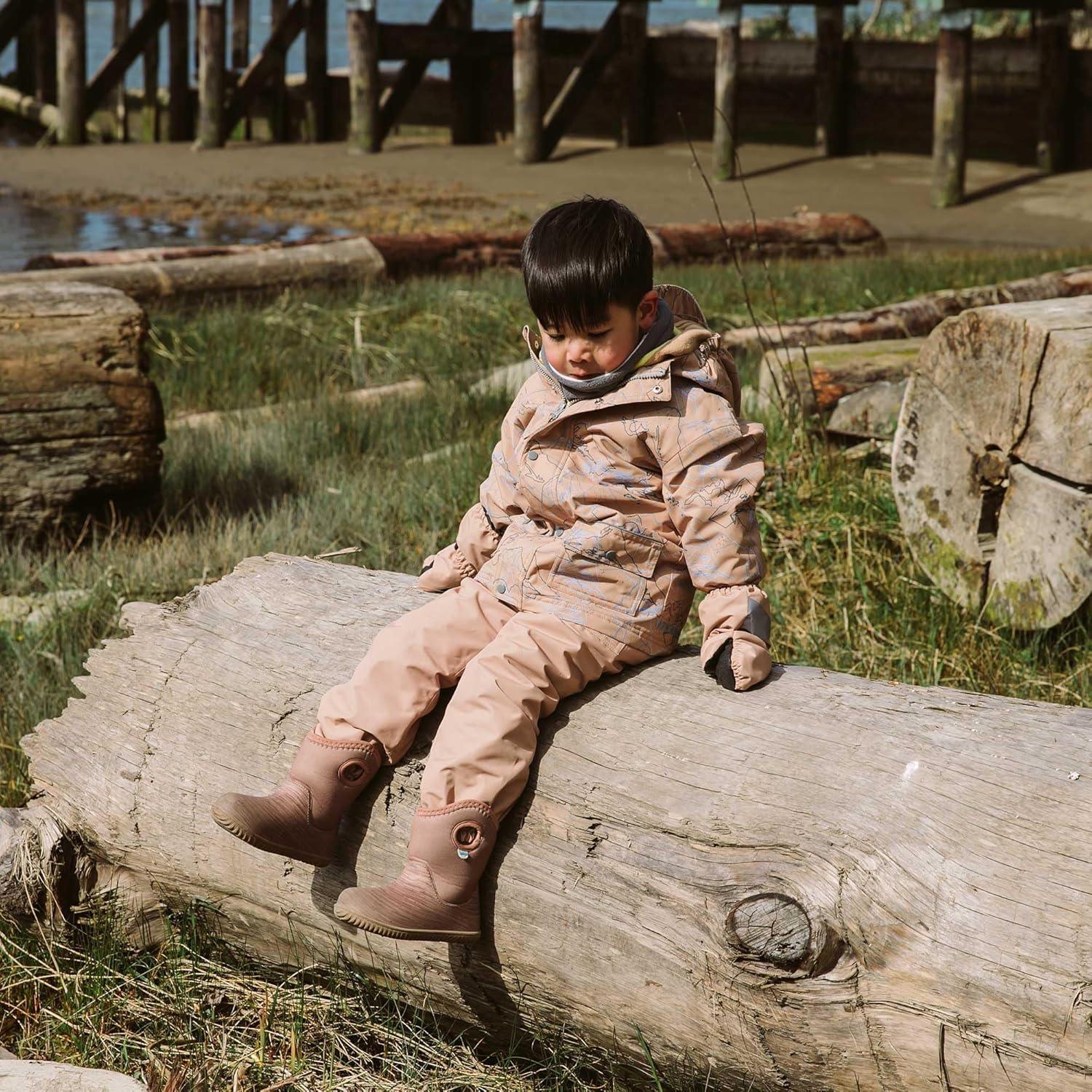 image:imageJAN amp JUL Waterproof Rain Pants for Toddlers and KidsPuddledry Soft Brown
