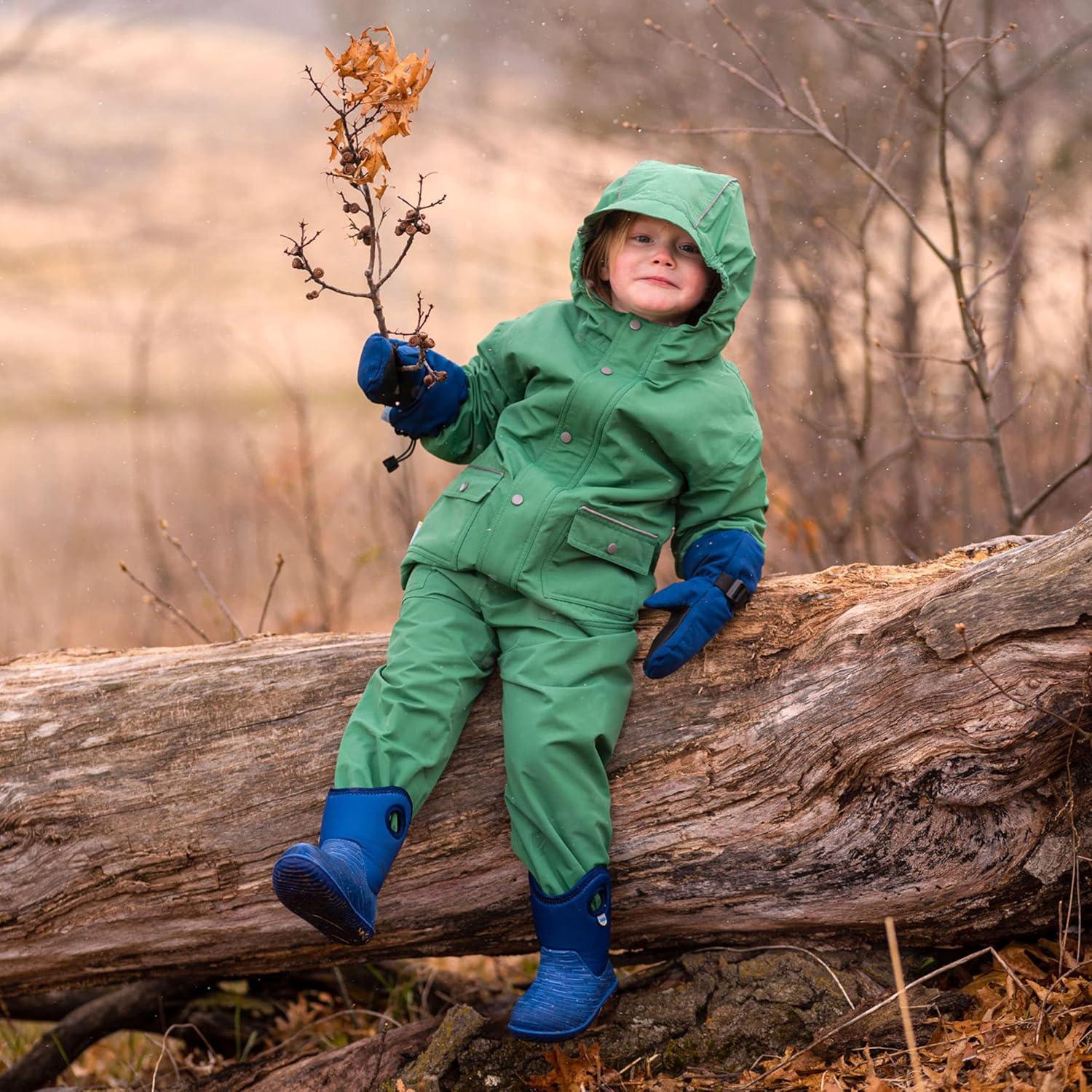 image:imageJAN amp JUL Waterproof Rain Pants for Toddlers and KidsSingle Layer Fern Green