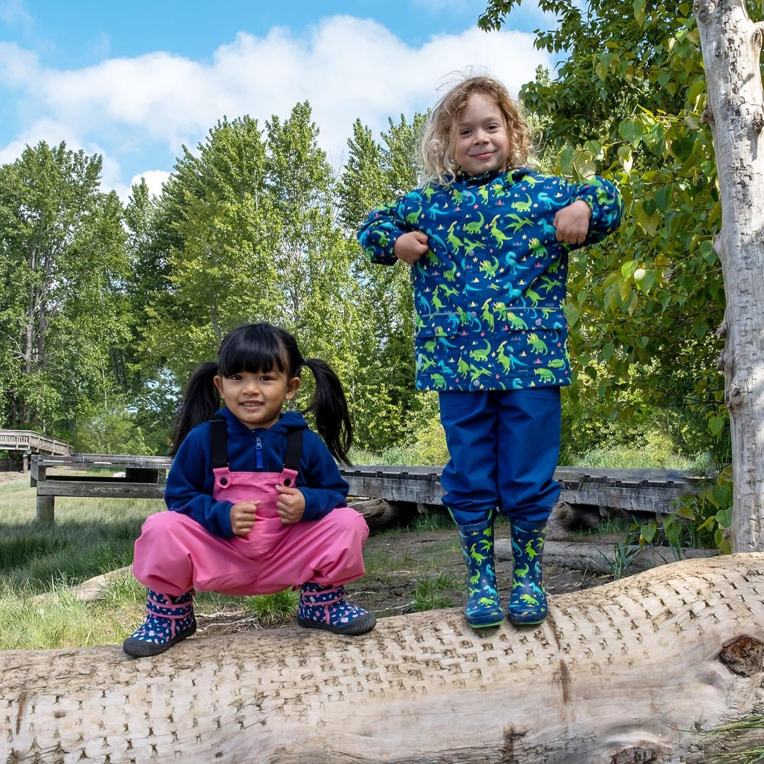 image:imageJAN amp JUL Waterproof Rain Pants for Toddlers and KidsSingle Layer Nebula Blue