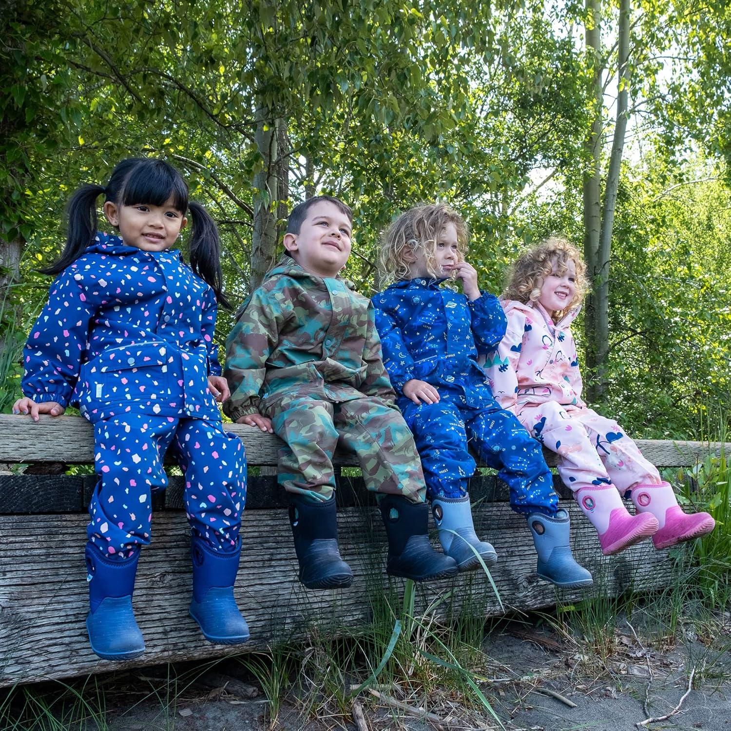 image:imageJAN amp JUL Waterproof Rain Pants for Toddlers and KidsSingle Layer Woodland Camo
