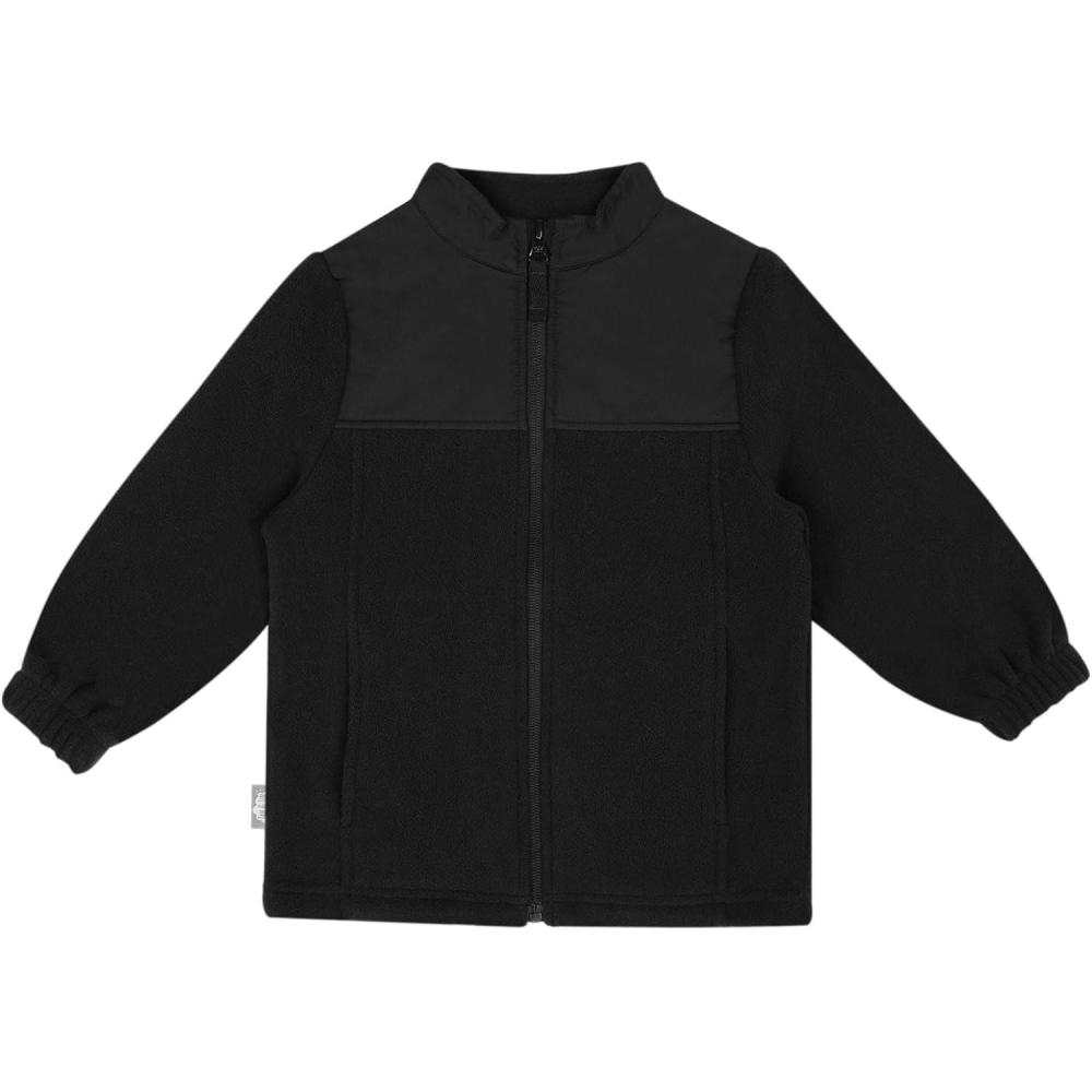 image:imageJAN amp JUL Fleece Collared Jacket for Toddlers and KidsBlack
