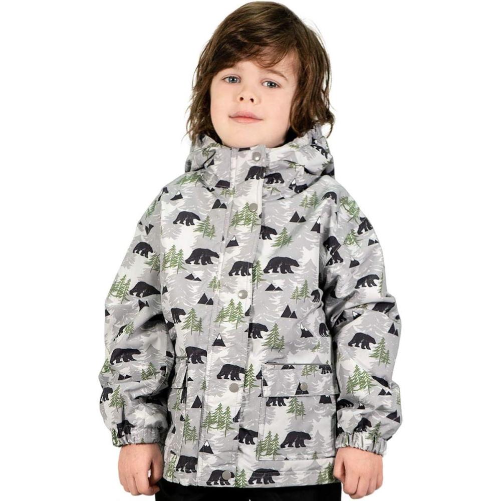 image:imageJAN amp JUL Waterproof Fleece Lined Rain Jacket Raincoat for KidsFleecelined Bear
