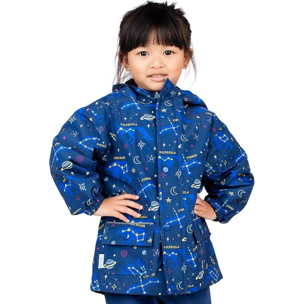 image:imageJAN amp JUL Waterproof Fleece Lined Rain Jacket Raincoat for KidsFleecelined Constellations