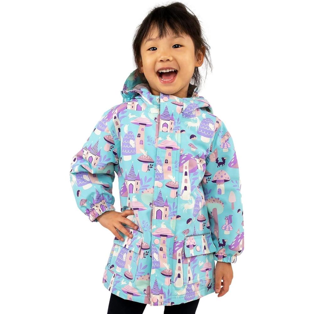 image:imageJAN amp JUL Waterproof Fleece Lined Rain Jacket Raincoat for KidsFleecelined Enchanted