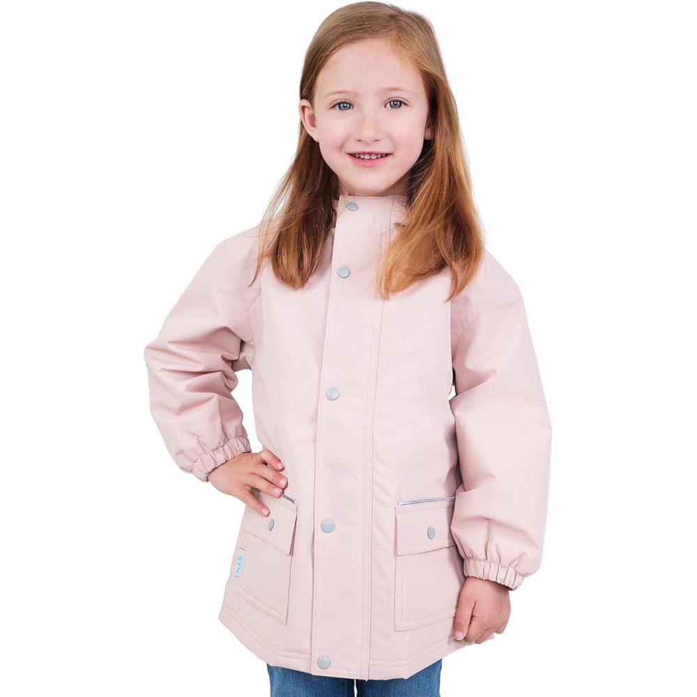 image:imageJAN amp JUL Waterproof Fleece Lined Rain Jacket Raincoat for KidsFleecelined Light Pink