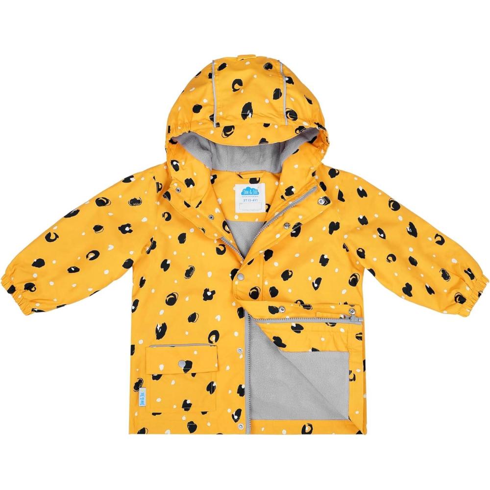 image:imageJAN amp JUL Waterproof Fleece Lined Rain Jacket Raincoat for KidsFleecelined Wild Child