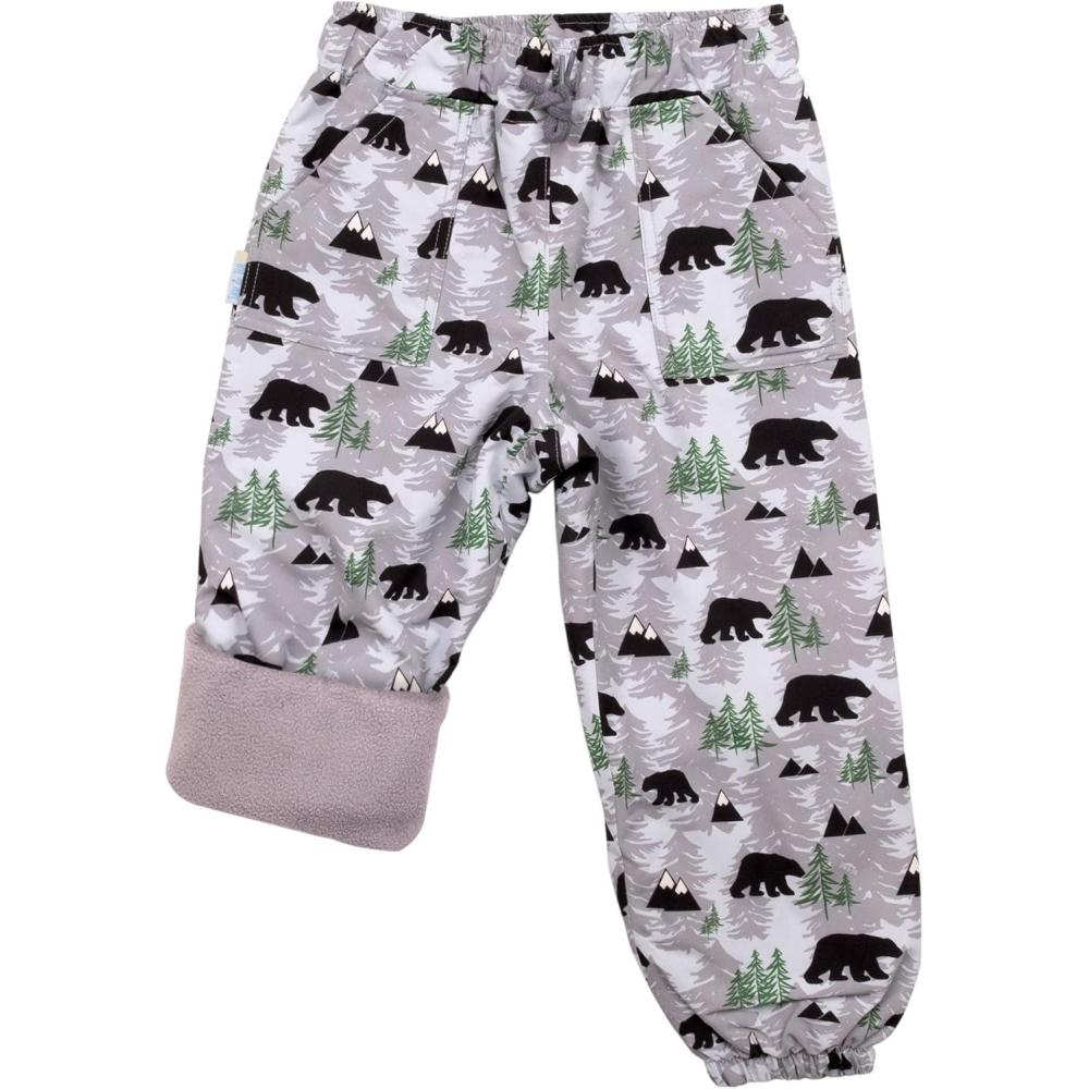 image:imageJAN amp JUL Waterproof Fleece Lined Snow and Rain Pants for Toddlers and KidsCozydry Bear