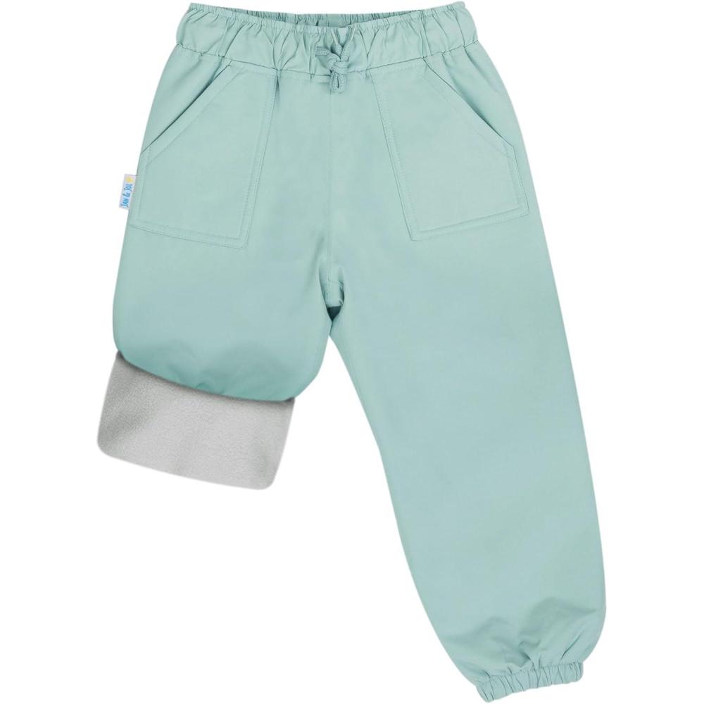 image:imageJAN amp JUL Waterproof Fleece Lined Snow and Rain Pants for Toddlers and KidsCozydry Dusty Mint