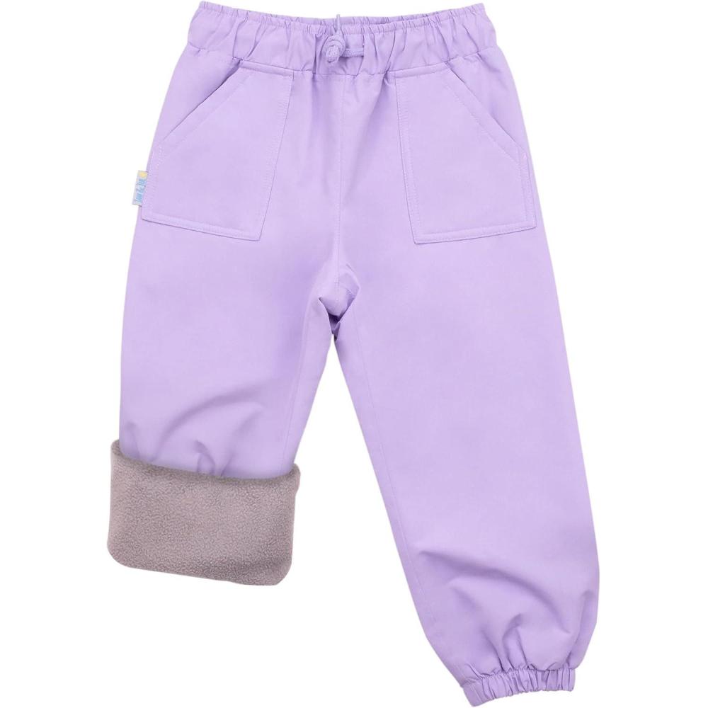 image:imageJAN amp JUL Waterproof Fleece Lined Snow and Rain Pants for Toddlers and KidsFleecelined Lavender