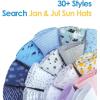JAN & JUL Adjustable Cotton Floppy Sun Hat with 50+ UPF Protection for Boys(Dino)