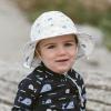 JAN & JUL Adjustable Cotton Floppy Sun Hat with 50+ UPF Protection for Boys(Whale Tales)