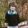 JAN & JUL Fleece Collared Jacket for Toddlers and Kids(Neon Peaks)