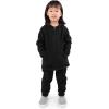 JAN & JUL Fleece Jacket with Stay-On Hood for Toddlers and Kids(Black)