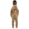 JAN & JUL Fleece Jacket with Stay-On Hood for Toddlers and Kids(Soft Brown)