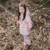 JAN & JUL Waterproof Fleece Lined Rain Jacket, Raincoat for Kids(Fleece-lined: Pink Forest)