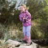 JAN & JUL Waterproof Fleece Lined Rain Jacket, Raincoat for Kids(Fleece-lined: Purple Dream)
