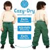 JAN & JUL Waterproof Fleece Lined Snow and Rain Pants for Toddlers and Kids(Cozy-dry: Soft Brown)