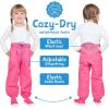JAN & JUL Waterproof Fleece Lined Snow and Rain Pants for Toddlers and Kids(Fleece-lined: Pink Forest)