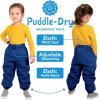JAN & JUL Waterproof Rain Pants for Toddlers and Kids(Puddle-dry: Dusty Mint)