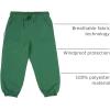 JAN & JUL Waterproof Rain Pants for Toddlers and Kids(Single Layer: Fern Green)