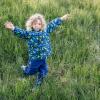 JAN & JUL Waterproof Rain Pants for Toddlers and Kids(Single Layer: Nebula Blue)