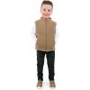 JAN & JUL Winter Fleece Vest for Toddlers and Kids(Soft Brown)