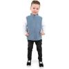 JAN & JUL Winter Fleece Vest for Toddlers and Kids(Stormy Blue)