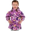 JAN & JUL Waterproof Fleece Lined Rain Jacket, Raincoat for Kids(Fleece-lined: Purple Dream)