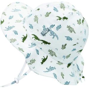 JAN & JUL Adjustable Cotton Floppy Sun Hat with 50+ UPF Protection for Boys(Dino)