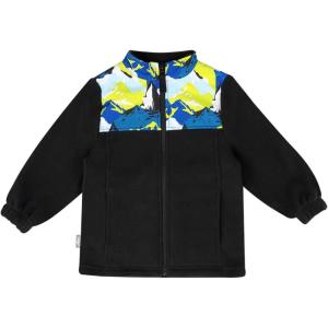JAN & JUL Fleece Collared Jacket for Toddlers and Kids(Neon Peaks)