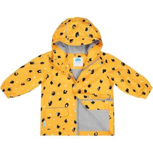 JAN & JUL Waterproof Fleece Lined Rain Jacket, Raincoat for Kids(Fleece-lined: Wild Child)