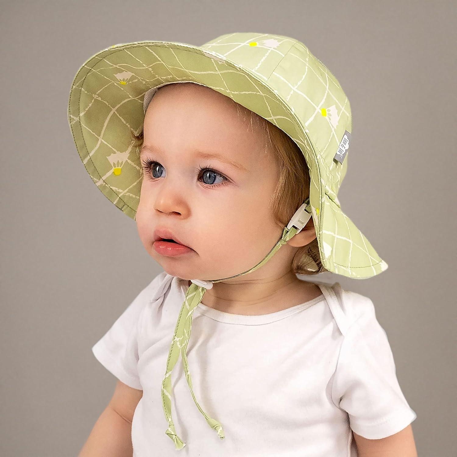 image:imageJAN amp JUL 50 UPF Cotton Sun Hat with Wide Brim for Toddler GirlsBirdie
