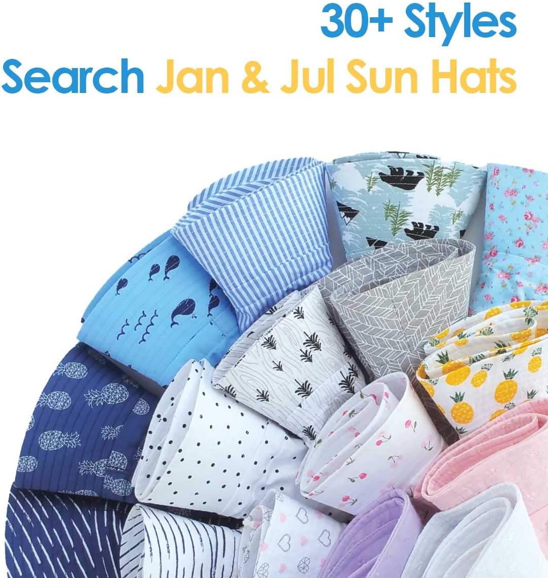 image:imageJAN amp JUL 50 UPF Cotton Sun Hat with Wide Brim for Toddler GirlsCool Tropical