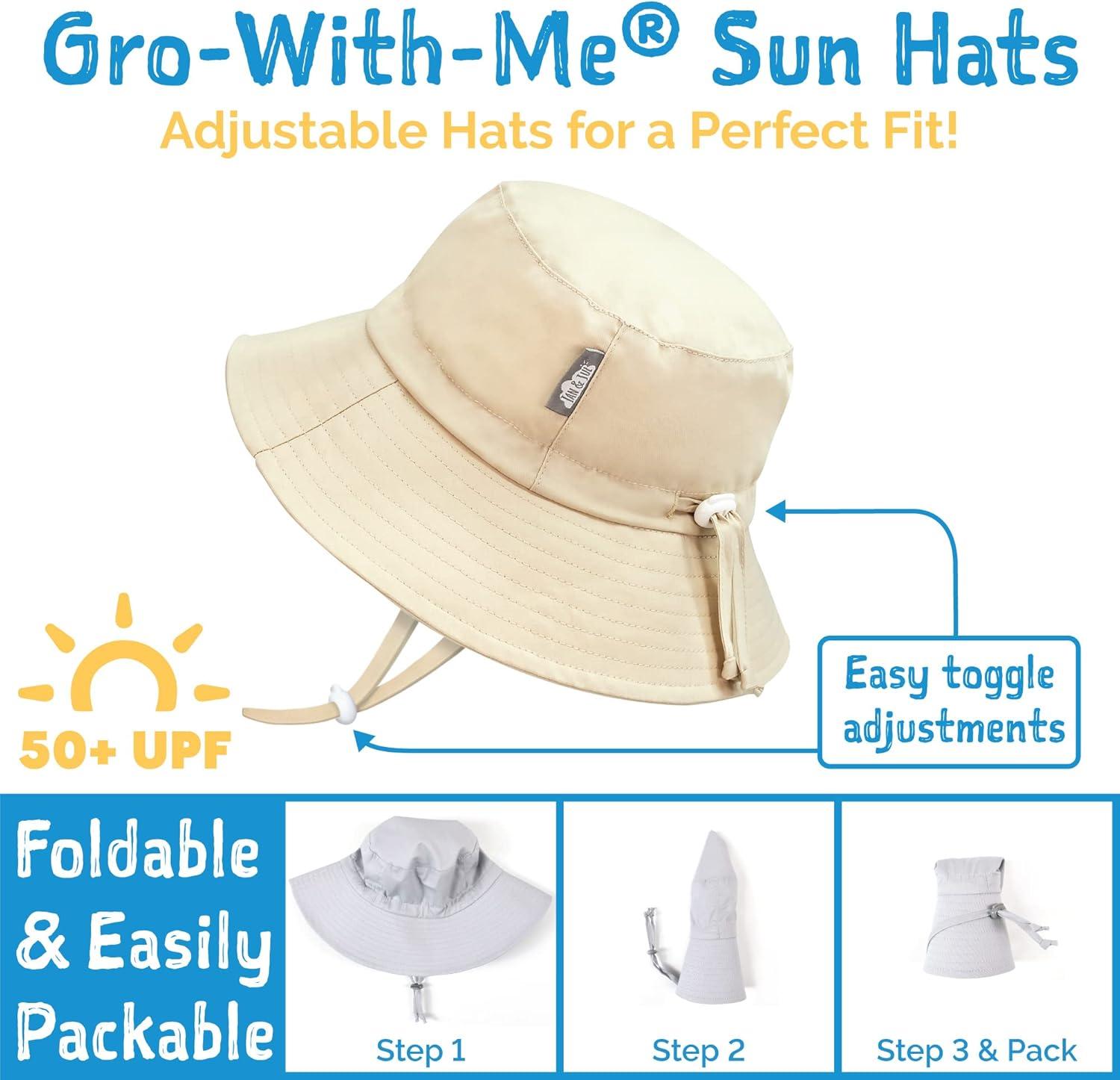 image:imageJAN amp JUL GrowwithMe Cotton Bucket SunHat for Baby and KidsBear