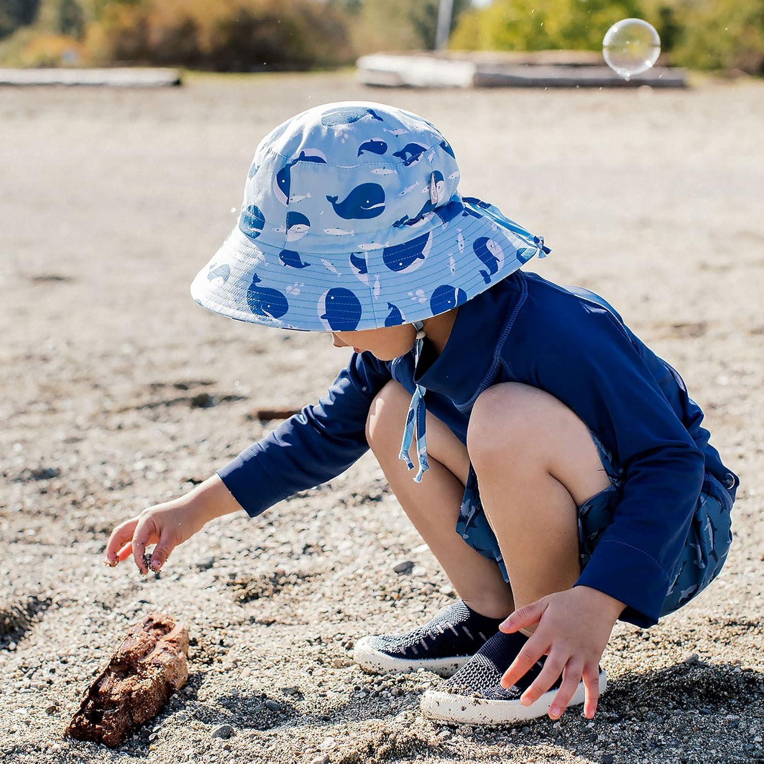 image:imageJAN amp JUL GrowwithMe Cotton Bucket SunHat for Baby and KidsFish Friends
