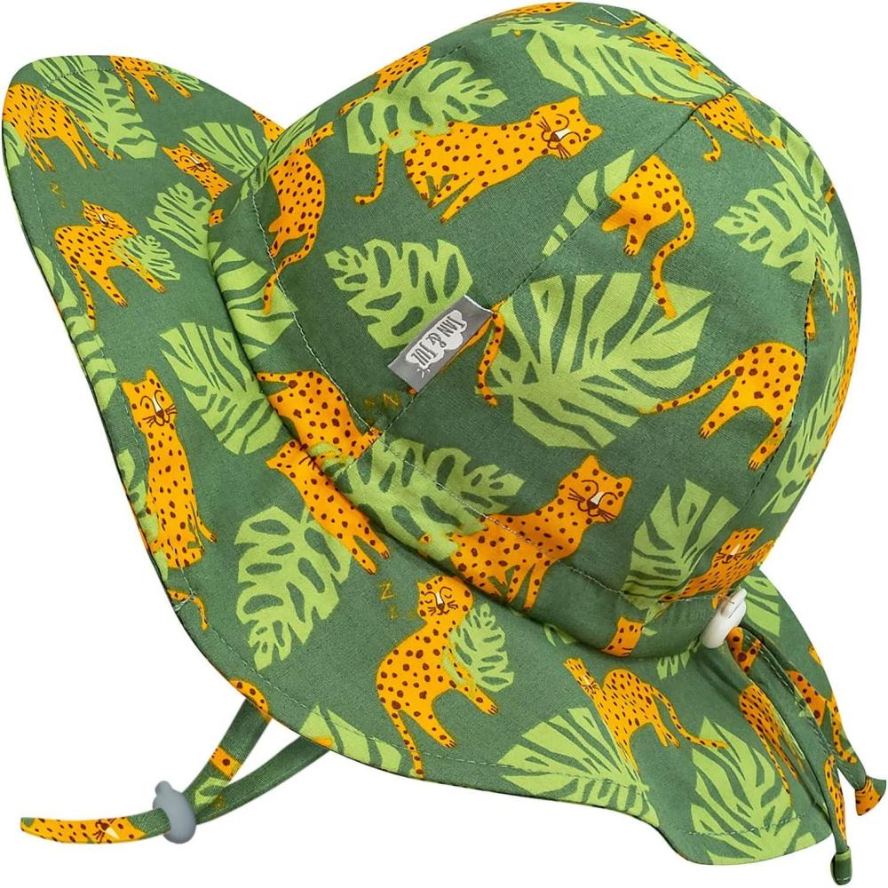 image:imageJAN amp JUL 50 UPF Cotton Sun Hat with Wide Brim for Toddler GirlsLeopard