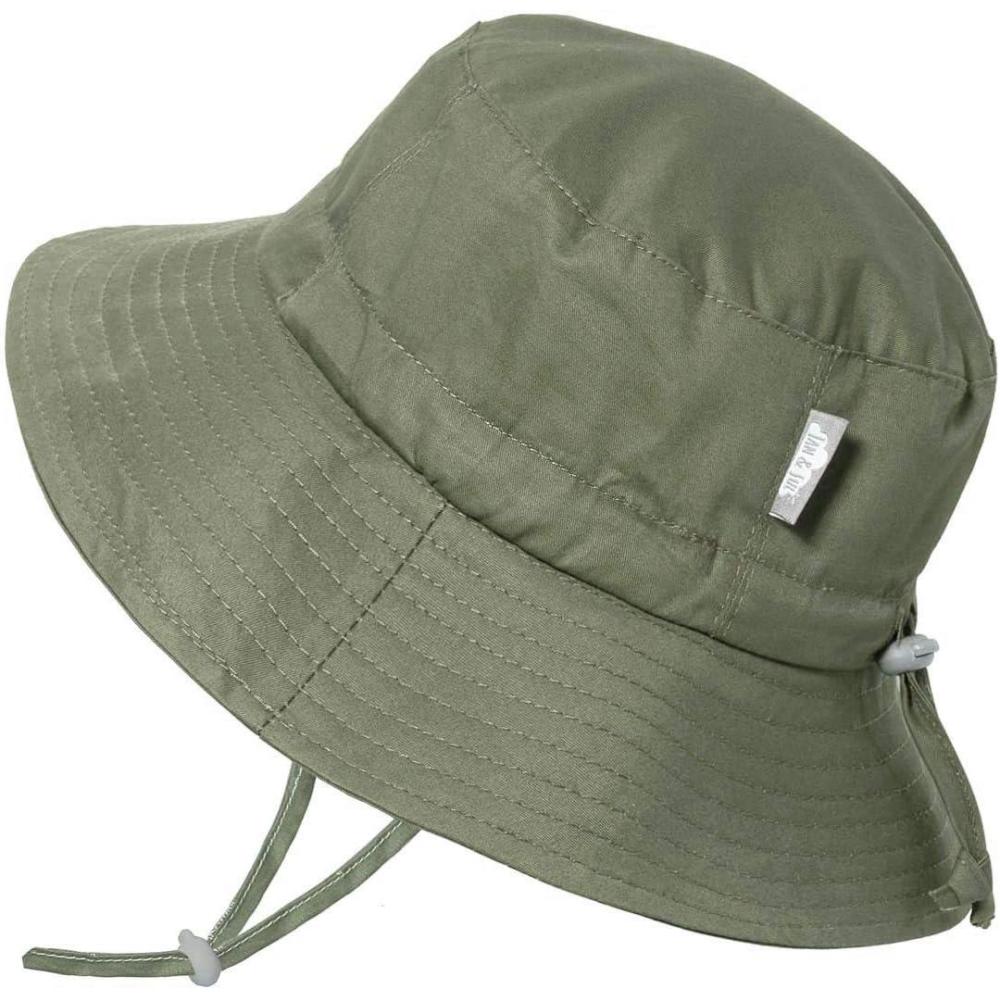 image:imageJAN amp JUL GrowwithMe Cotton Bucket SunHat for Baby and KidsArmy Green